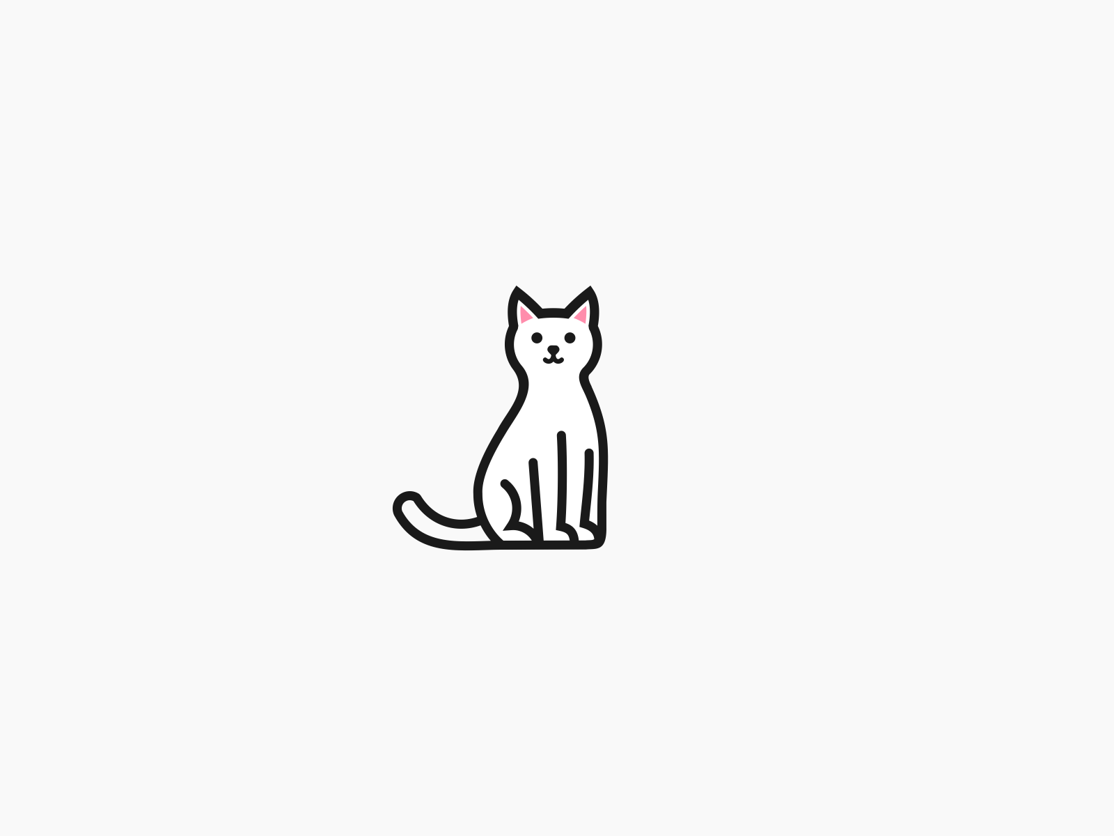 Cat logo. Белый кот логотип. Кот лого Минимализм. Графический логотип кошачий корм минималистичный.