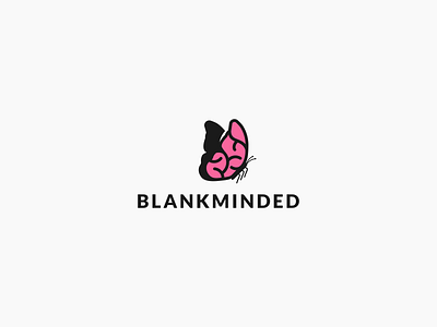 blank minded company design flat icon logo minimal modern logo vector