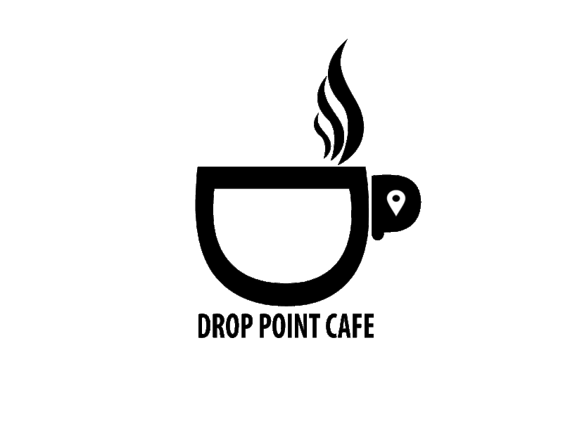 DROPPINT CAFE LOGO design flat icon illustration logo