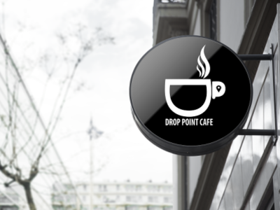 DROPPINT CAFE design flat illustration logo