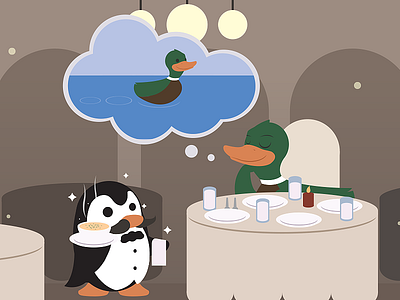 A Fowl Christmas Story_04 duck penguin vector