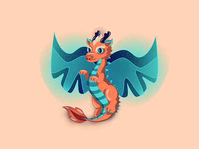 Dragon cartoon illustration illustrator vector graphics