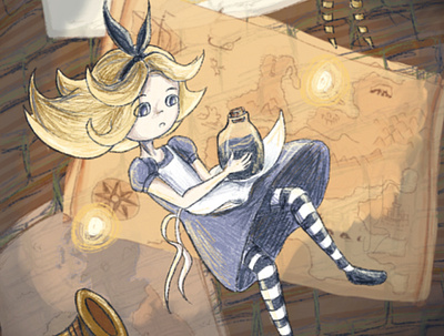 Alice falling down aliceinwonderland character