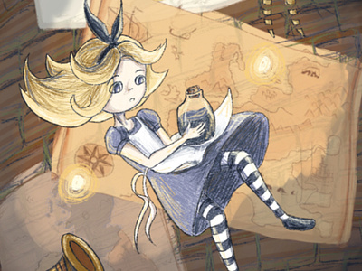 Alice falling down