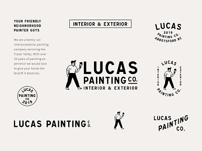 Lucas Painting Co. branding branding and identity illustrations logo logodesign painter painting typography