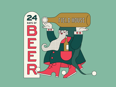 24 Days of Beer advent beer beer label branding brewery christmas design elf illustration illustrations labeldesign