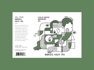 Nordic Hazy IPA abstract abstract art adobe illustrator beer beer label branding brewery design illustration label labeldesign nordic