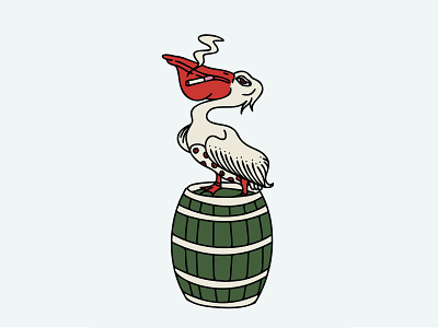 Pelican adobe illustrator barrel beak bird design doodle drawing illustration illustrations ocean pelican pelicans smoke smoking