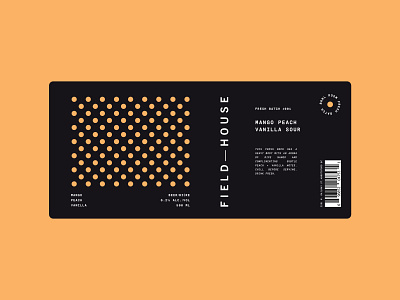 Mango Peach Vanilla Sour beer label