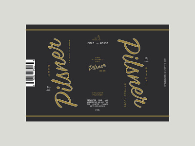 One Hundred Day Pilsner 473ml aged beer beer label black and white craft beer label lager layout pilsner script tall can type typographic label