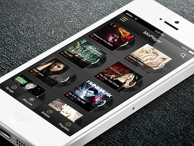 Moplayer app design ios7 iphone music ui