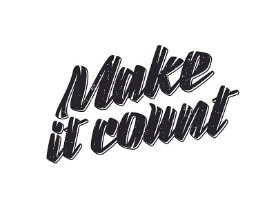 Make it count denmark gomes grunge illustrator typography