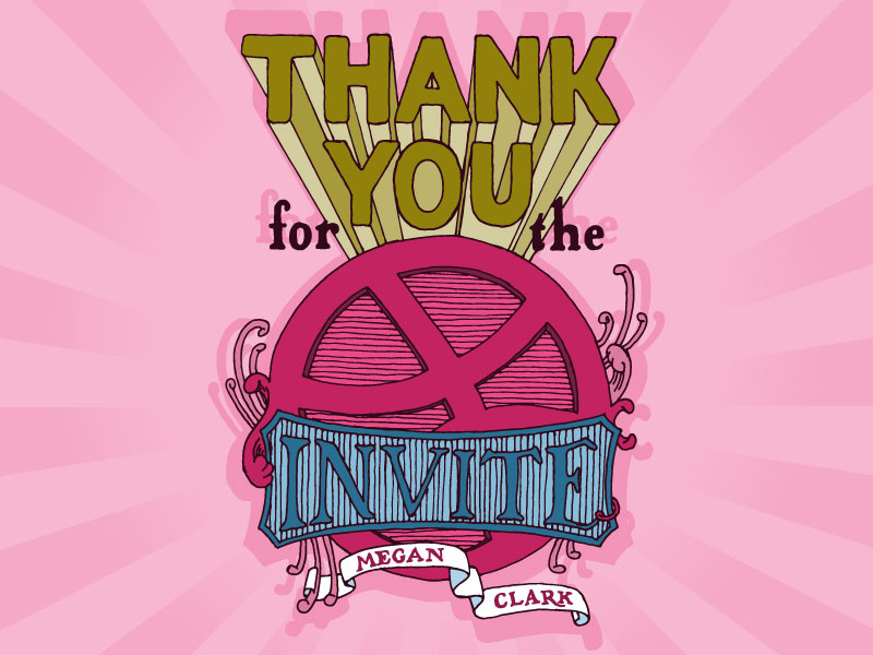 Dribbble Thanks dribbble type line thank you hand lettering hand lettered