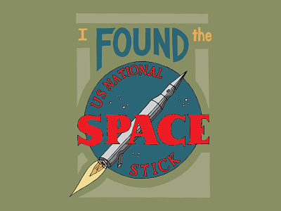 Kid Quote: I Found the US National Space Stick hand lettering illustration kid quotes lettering quote rocket space stick