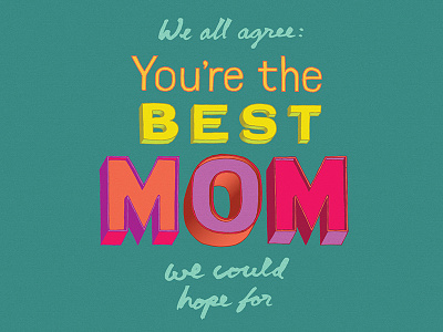 Best Mom Mothers Day Lettering