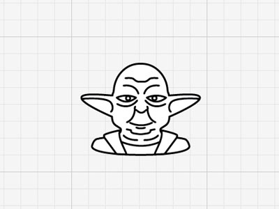 Mr. Yoda character design icon illustration profile star wars yoda