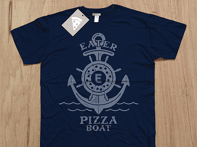 Eater Pizza Boat T-shirt boat eater event illustration new york pizza tshirt vox media