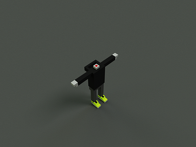 Headless Meebit Study 3d character model cryptovoxel meebit metaverse mincraft nft voxelart