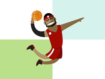 Jump basketball character design dunk illustration jump lebron vox media