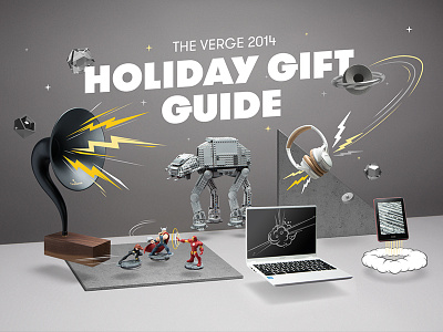The Verge 2014 Holiday Gift Guide art direction e-commerce float grilli type gt walsheim holiday gift guide illustration product photography the verge vox media