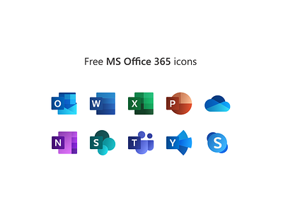 Free Microsoft Office 365 icons