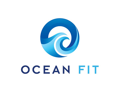 Ocean Fit Logo by Brandall Agency adobe illustrator brandall branding design flat icon logo logo design minimal vector