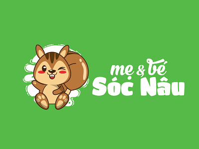 Sóc Nâu - Brown chipmunk logo by Brandall Agency