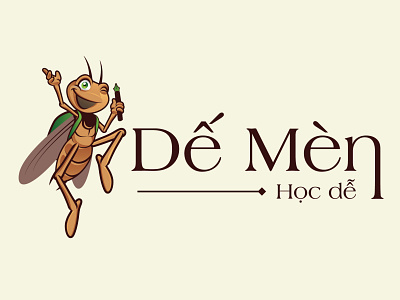 Dế Mèn Học Dễ - Cricket Learning Easily logo by Brandall Agency