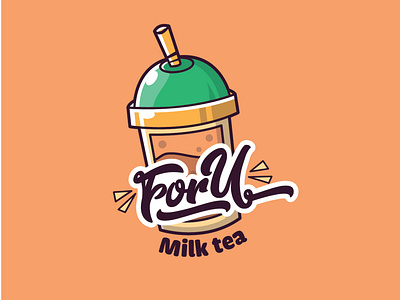 ForU Milk Tea logo by Brandall Agency