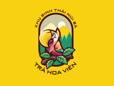 Trà hoa viên - Natural Park logo by Brandall Agency adobe illustrator chibi colorful flower tea forrest garden green illustration logo logo design logodesign mountain park parrot tea tree vector vietnam vietnamese yellow