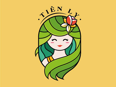 Tiên Ly logo by Brandall Agency branding chibi girl green logo logo design logodesign natural