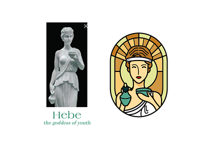 Hebe the Goddess of Youth logo by Brandall Agency