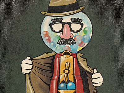 Gumball machine flasher design digital art illustration procreate procreate art procreateapp