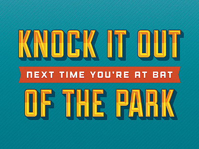 Knock It Out Of The Park baseball lost type