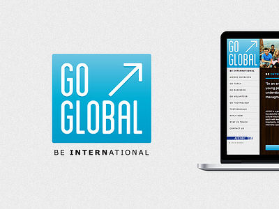 Go Global arrow blanch internship logo lost type website