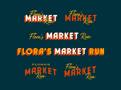 Flora's Market Run arizona branding custom type floras grocery logo logo family market restaurant tucson