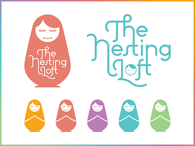 The Nesting Loft branding logo matryoshka