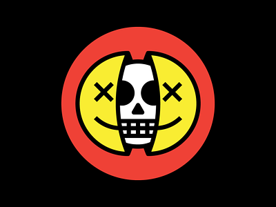 Death Wish branding cannabis death face illustration logo skull smile wish