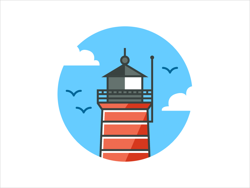 Lighthouse Day & Night by Alex Parisi on Dribbble
