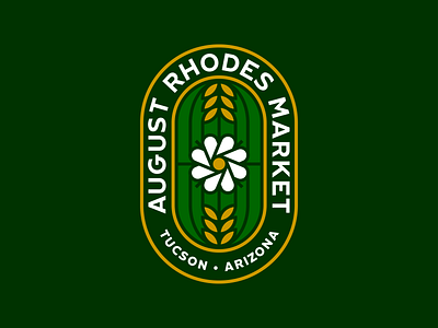 August Rhodes Market arizona august bakery branding cactus flower logo market restaurant rhodes tucson wheat