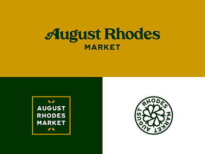August Rhodes Market - Other Marks arizona august branding cactus flower gold green logos market rhodes tucson