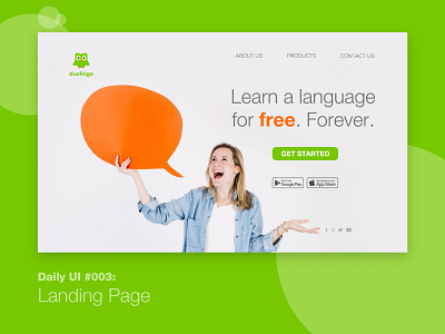 Daily UI #003: Landing Page
