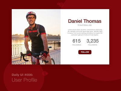 Daily UI #006: User Profile