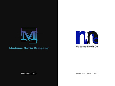 Proposed Logo Redesign: Madame Novia Company illustration logo logo design logo design concept logo mark logo redesign logotype proposal design proposed logo uiui