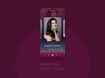 Daily UI #009: Music Player 100 days challenge daily challenge daily ui dailyui design challenge learning is fun music player music player app music player ui ui ux uidesign uiux