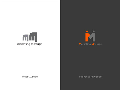 Proposed Logo Redesign: Marketing Message logo logo design logo design concept logo designer logo mark logo rebranding logo redesign logotype marketingmessage ui