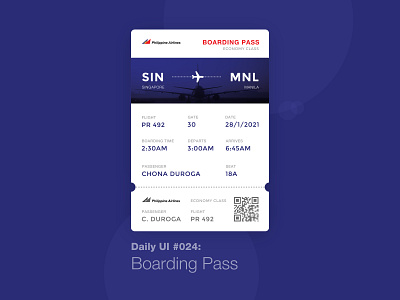 Daily UI #024: Boarding Pass 100 days challenge 100 days of ui boardingpass daily 100 challenge daily design dailyui design happy learning learning is fun ui design ui design challenge uidesign uiux