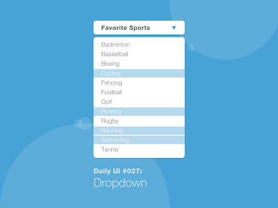Daily UI #027: Dropdown