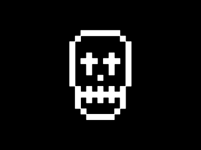 Pixel skull logo