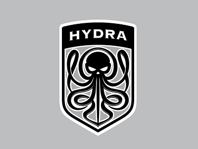 Hydra logo badge devilfish hydra logo octopus skull